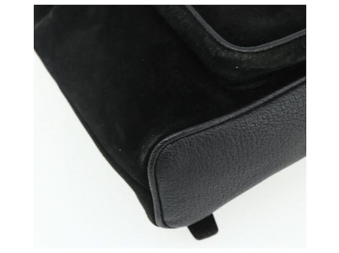 Bamboo Zaino in Bambù GUCCI Camoscio Nero Oro 003 2034 0030 Auth 177116 D'oro - vista 17