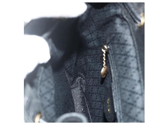 Bamboo Zaino in Bambù GUCCI Camoscio Nero Oro 003 2034 0030 Auth 177116 D'oro - vista 22