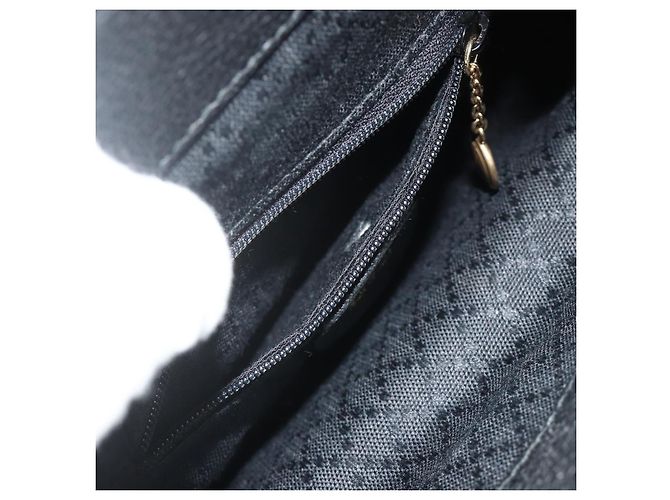 Bamboo Zaino in Bambù GUCCI Camoscio Nero Oro 003 2034 0030 Auth 177116 D'oro - vista 24