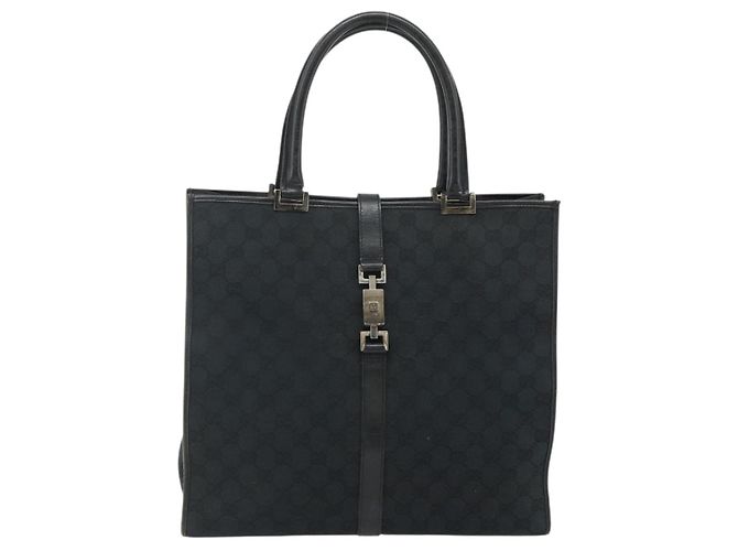 Borsa Tote Jackie GG Canvas Gucci Nera Argento 002 1064 3444 Auth 176667 Nero - vista 13