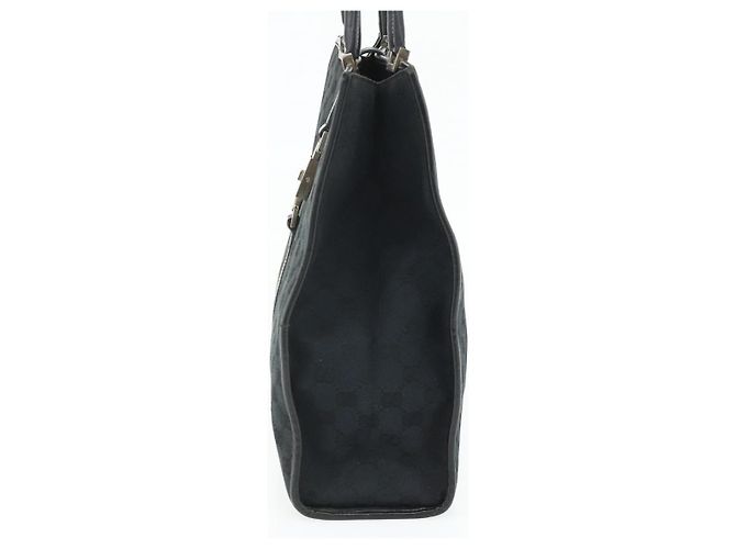 Borsa Tote Jackie GG Canvas Gucci Nera Argento 002 1064 3444 Auth 176667 Nero - vista 4