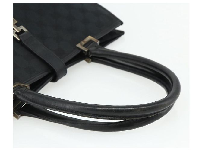 Borsa Tote Jackie GG Canvas Gucci Nera Argento 002 1064 3444 Auth 176667 Nero - vista 7