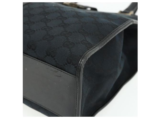 Borsa Tote Jackie GG Canvas Gucci Nera Argento 002 1064 3444 Auth 176667 Nero - vista 9