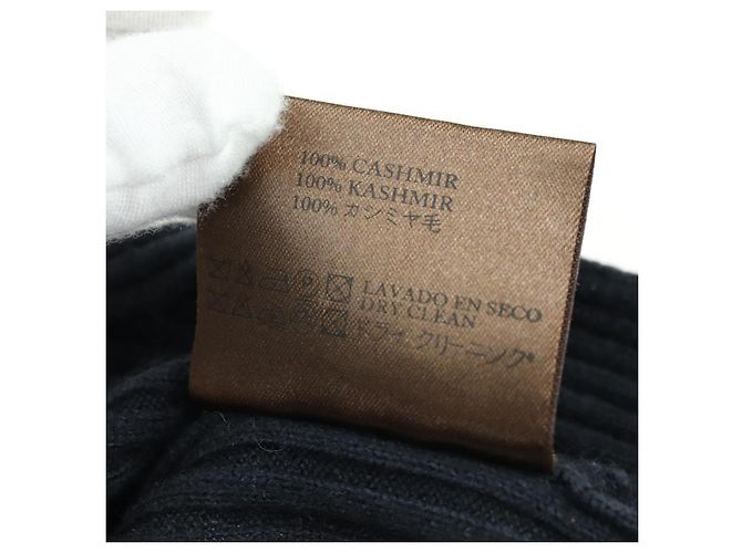 LOEWE Kreuzstrick Cashmere Pullover S Marine Auth 174763A Marineblau - Ansicht 9
