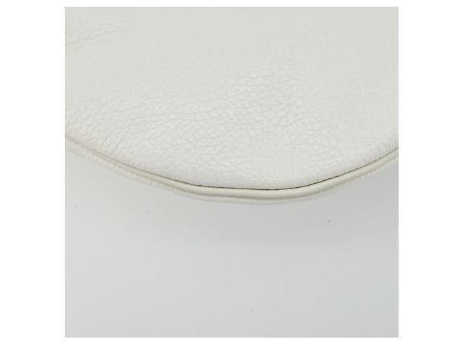 Borsa a Spalla Christian Dior in Pelle Bianca e Oro Auth 176650 Bianco D'oro - vista 14