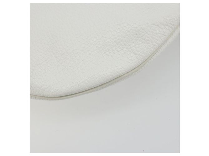 Borsa a Spalla Christian Dior in Pelle Bianca e Oro Auth 176650 Bianco D'oro - vista 15