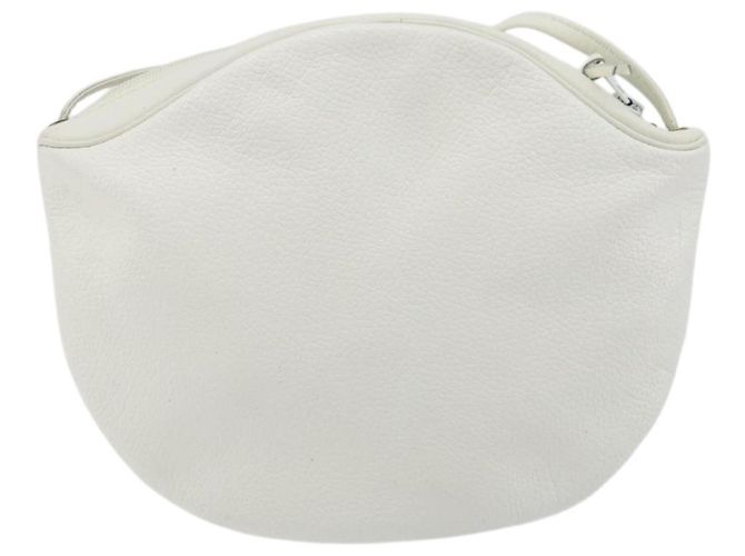 Borsa a Spalla Christian Dior in Pelle Bianca e Oro Auth 176650 Bianco D'oro - vista 2