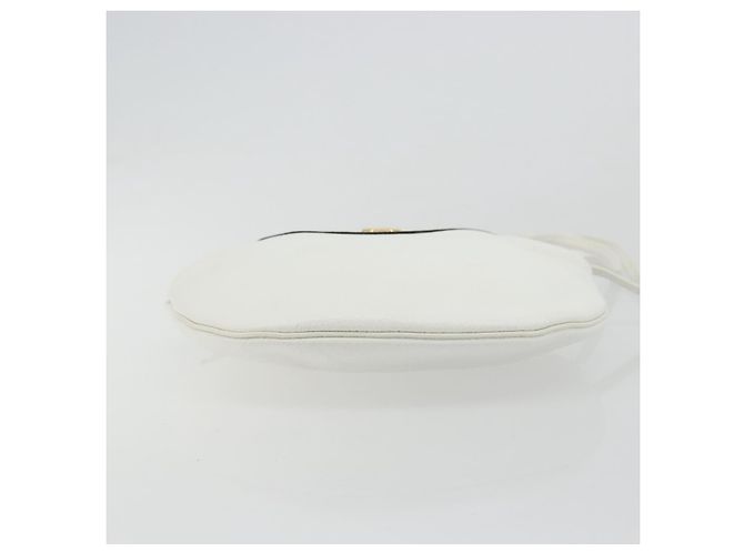 Borsa a Spalla Christian Dior in Pelle Bianca e Oro Auth 176650 Bianco D'oro - vista 5