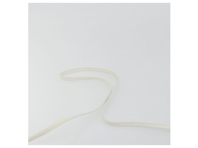 Borsa a Spalla Christian Dior in Pelle Bianca e Oro Auth 176650 Bianco D'oro - vista 8
