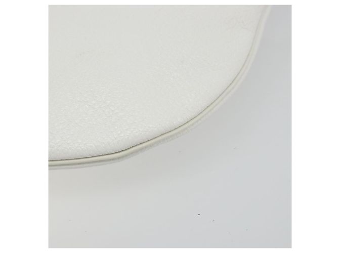 Borsa a Spalla Christian Dior in Pelle Bianca e Oro Auth 176650 Bianco D'oro - vista 9