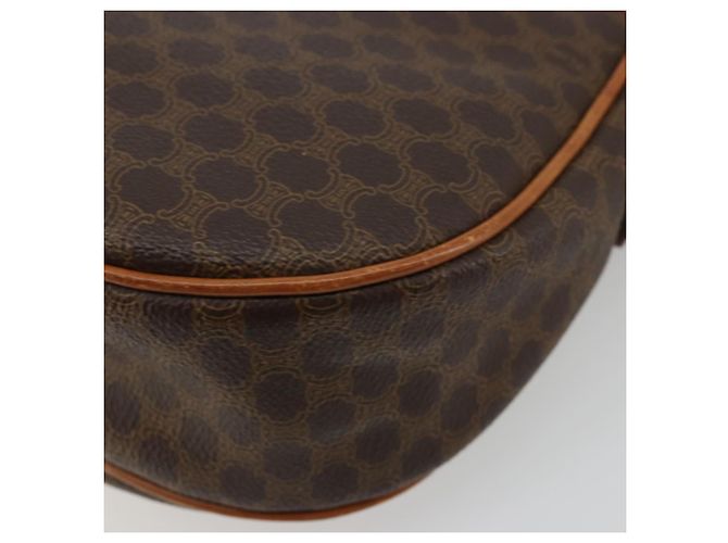 Edge Céline Borsa a Spalla in Tela Macadam CELINE in Pelle PVC Marrone Oro Auth BA12236 D'oro - vista 15