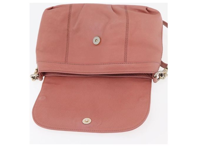 Borsa a spalla in pelle Burberry Blue Label rosa oro Auth 175055A - vista 10