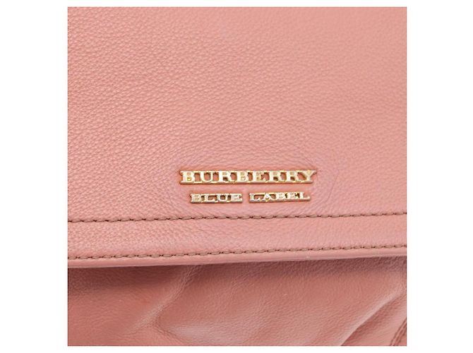 Borsa a spalla in pelle Burberry Blue Label rosa oro Auth 175055A - vista 17