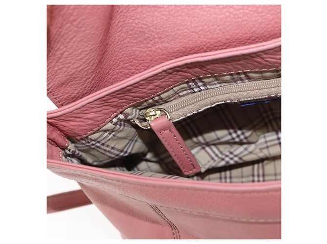 Borsa a spalla in pelle Burberry Blue Label rosa oro Auth 175055A - vista 20