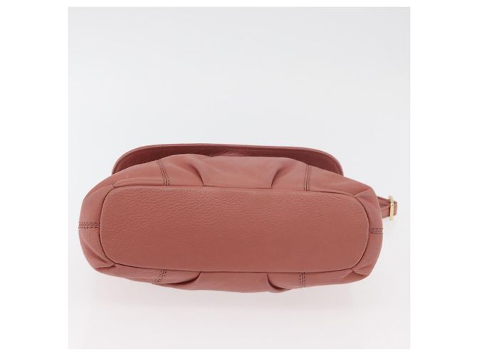 Borsa a spalla in pelle Burberry Blue Label rosa oro Auth 175055A - vista 5