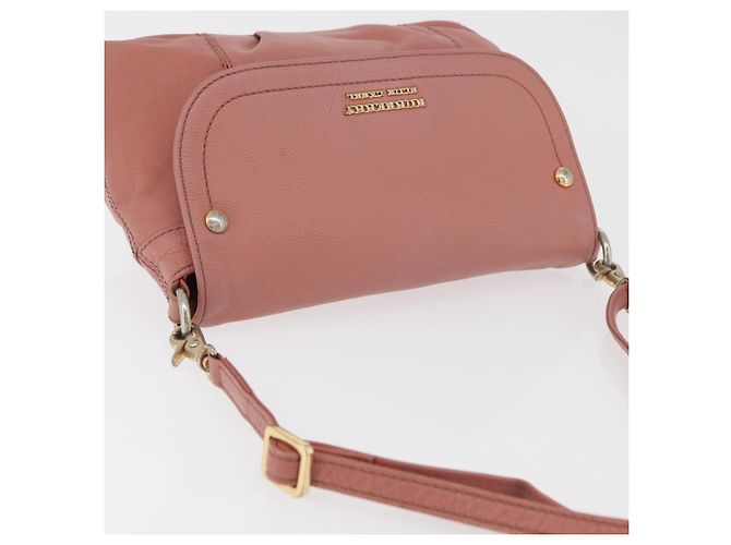 Borsa a spalla in pelle Burberry Blue Label rosa oro Auth 175055A - vista 6