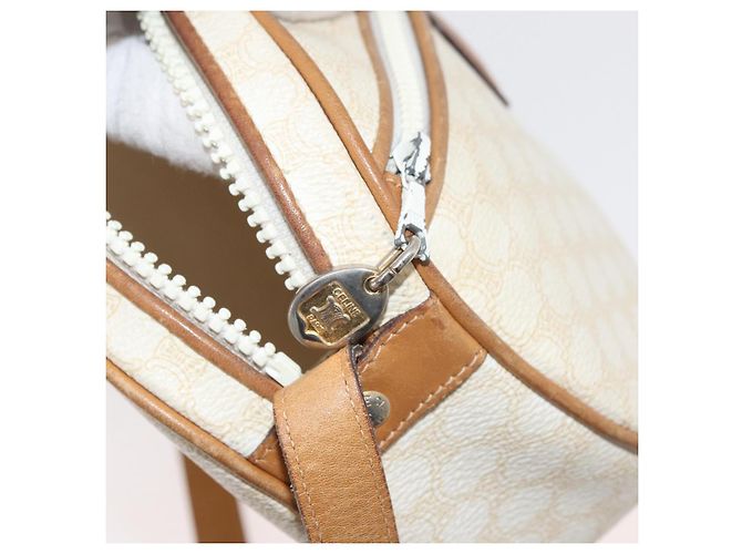 Céline CELINE Macadam Canvas Schultertasche PVC Weiß Auth 176818 - Ansicht 10