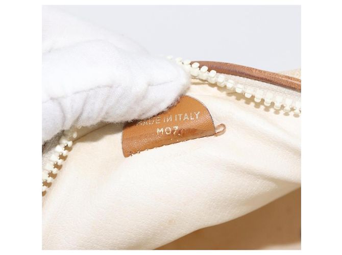 Céline CELINE Macadam Canvas Schultertasche PVC Weiß Auth 176818 - Ansicht 12