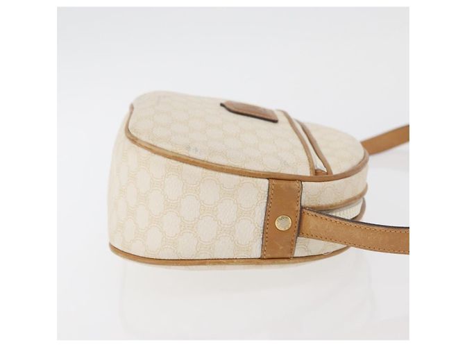 Céline CELINE Macadam Canvas Schultertasche PVC Weiß Auth 176818 - Ansicht 3