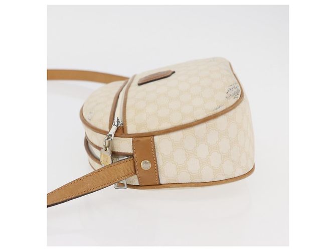Céline CELINE Macadam Canvas Schultertasche PVC Weiß Auth 176818 - Ansicht 4