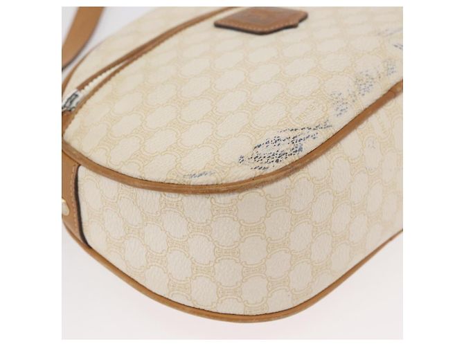 Céline CELINE Macadam Canvas Schultertasche PVC Weiß Auth 176818 - Ansicht 8