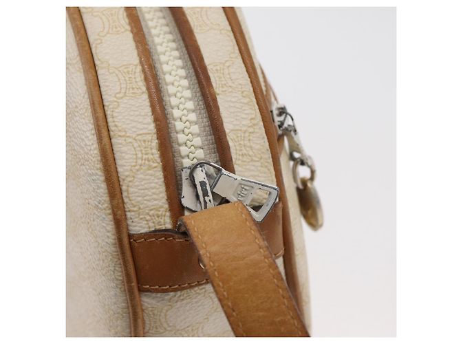 Céline CELINE Macadam Canvas Schultertasche PVC Weiß Auth 176818 - Ansicht 9