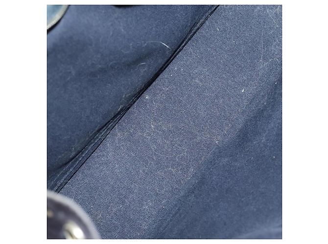 Hermès HERMES Borsa Fourre Tout PM in tela 3 pezzi Blu Marino Nero Auth 175803 Blu navy - vista 22
