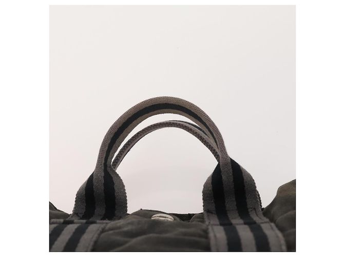 Hermès HERMES Borsa Fourre Tout PM in tela 3 pezzi Blu Marino Nero Auth 175803 Blu navy - vista 6