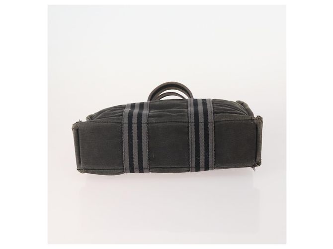 Hermès HERMES Borsa Fourre Tout PM in tela 3 pezzi Blu Marino Nero Auth 175803 Blu navy - vista 7