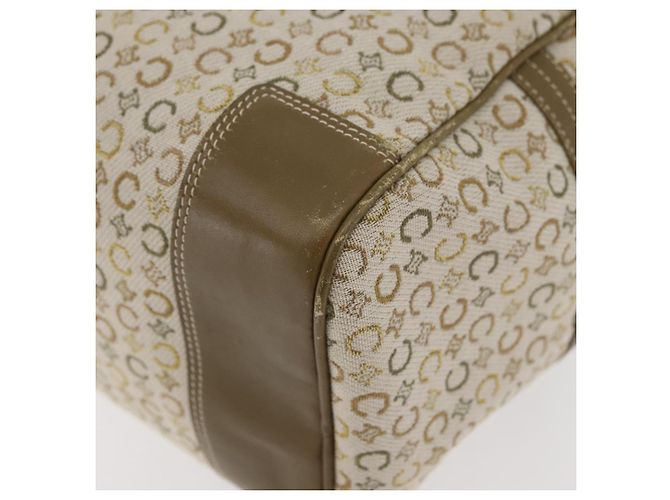 Céline Borsa Boston Mini in tela Macadam Celine Khaki Argento Auth ep14462 Cachi - vista 16
