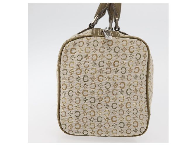 Céline Borsa Boston Mini in tela Macadam Celine Khaki Argento Auth ep14462 Cachi - vista 4