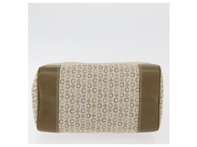Céline Borsa Boston Mini in tela Macadam Celine Khaki Argento Auth ep14462 Cachi - vista 5