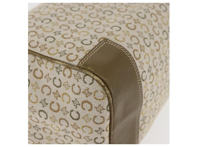 Céline Borsa Boston Mini in tela Macadam Celine Khaki Argento Auth ep14462 Cachi - vista 9