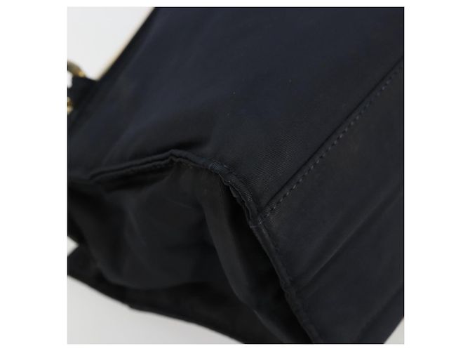 PRADA Borsa a mano con catena in nylon blu navy oro Auth bs34692 D'oro - vista 9