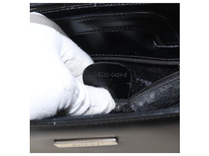 Borsa a Mano GUCCI Vinile Nero 002 2058 0454 5 Auth YKZ1500 - vista 12