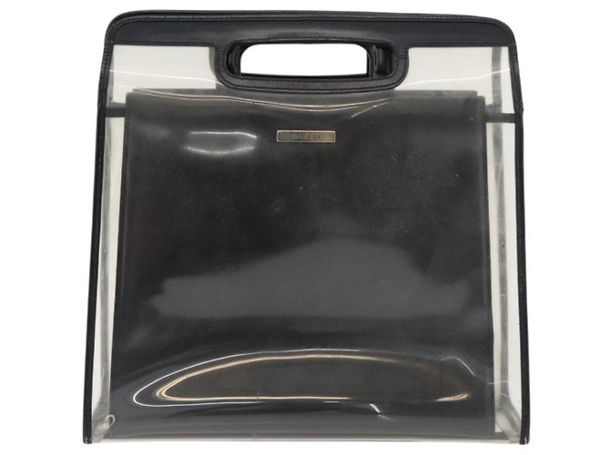 Borsa a Mano GUCCI Vinile Nero 002 2058 0454 5 Auth YKZ1500 - vista 13