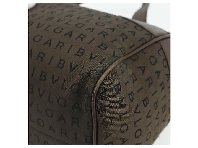 Bulgari BVLGARI Logo Mania Handtasche aus braunem Canvas mit Silber authentisch bs34748 - Ansicht 15