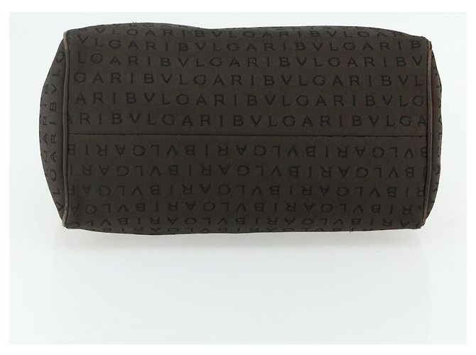 Bulgari BVLGARI Logo Mania Handtasche aus braunem Canvas mit Silber authentisch bs34748 - Ansicht 5