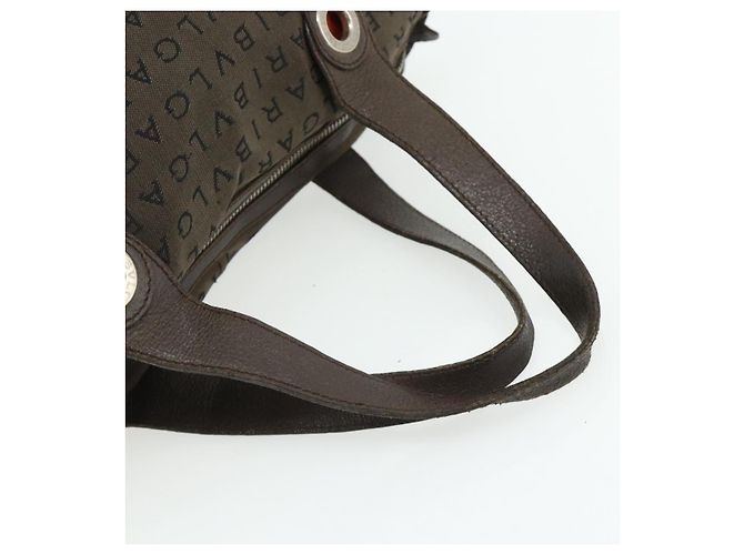 Bulgari BVLGARI Logo Mania Handtasche aus braunem Canvas mit Silber authentisch bs34748 - Ansicht 7