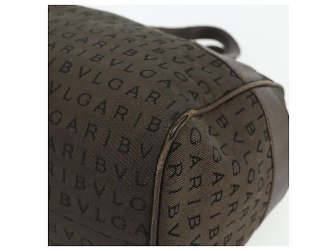 Bulgari BVLGARI Logo Mania Handtasche aus braunem Canvas mit Silber authentisch bs34748 - Ansicht 9