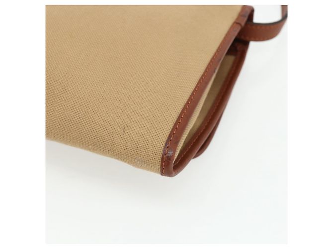 Saint Laurent Borsa a Spalla in Tela Beige Oro Auth ep14127 D'oro - vista 15