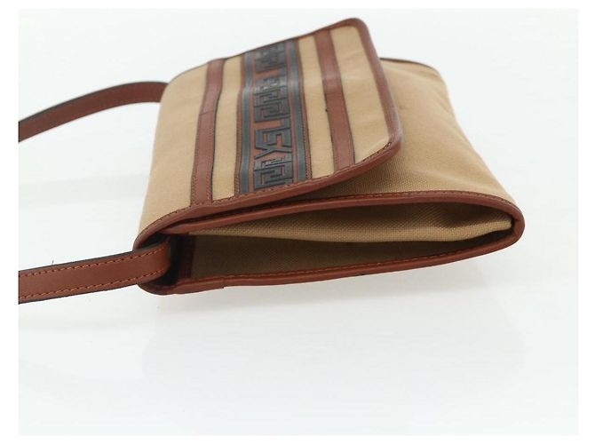 Saint Laurent Borsa a Spalla in Tela Beige Oro Auth ep14127 D'oro - vista 3