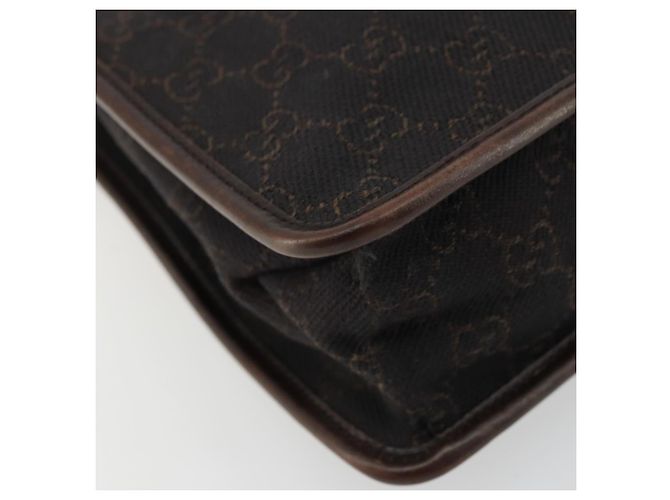 Borsa a Spalla GG Canvas GUCCI Outlet Marrone Argento 91762 Auth ka4080A - vista 14