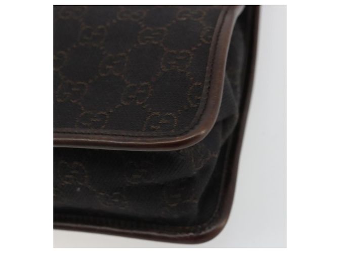 Borsa a Spalla GG Canvas GUCCI Outlet Marrone Argento 91762 Auth ka4080A - vista 15