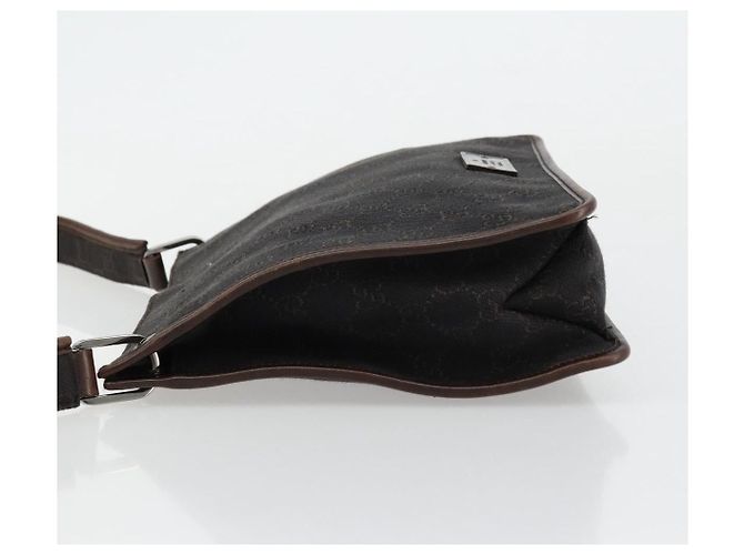 Borsa a Spalla GG Canvas GUCCI Outlet Marrone Argento 91762 Auth ka4080A - vista 4