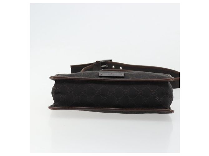 Borsa a Spalla GG Canvas GUCCI Outlet Marrone Argento 91762 Auth ka4080A - vista 5