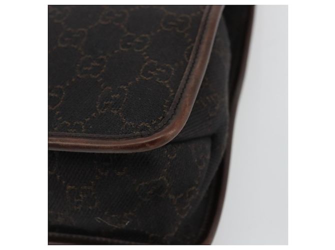 Borsa a Spalla GG Canvas GUCCI Outlet Marrone Argento 91762 Auth ka4080A - vista 9
