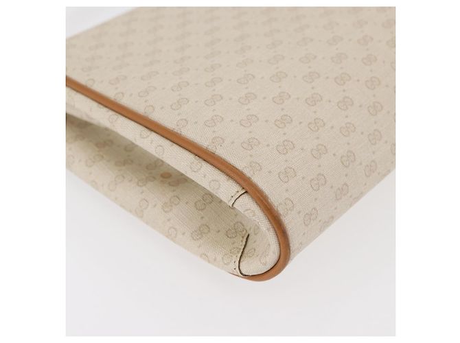Gucci Borsa a Spalla Micro GG Supreme in PVC Avorio Oro 004 14 1923 Auth 176849 D'oro Crudo - vista 15