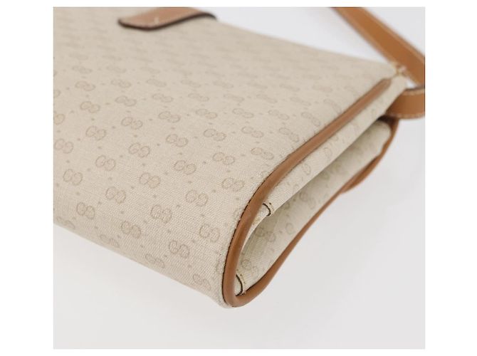 Gucci Borsa a Spalla Micro GG Supreme in PVC Avorio Oro 004 14 1923 Auth 176849 D'oro Crudo - vista 16