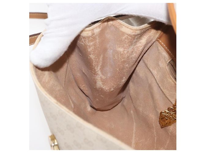 Gucci Borsa a Spalla Micro GG Supreme in PVC Avorio Oro 004 14 1923 Auth 176849 D'oro Crudo - vista 20
